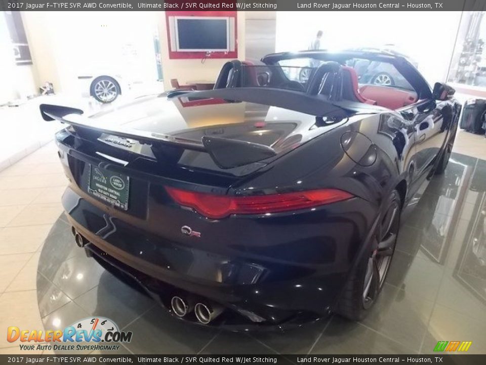 2017 Jaguar F-TYPE SVR AWD Convertible Ultimate Black / SVR Quilted Red W/Jet Stitching Photo #7
