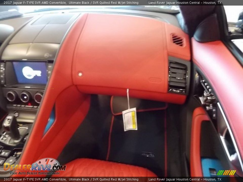 2017 Jaguar F-TYPE SVR AWD Convertible Ultimate Black / SVR Quilted Red W/Jet Stitching Photo #14