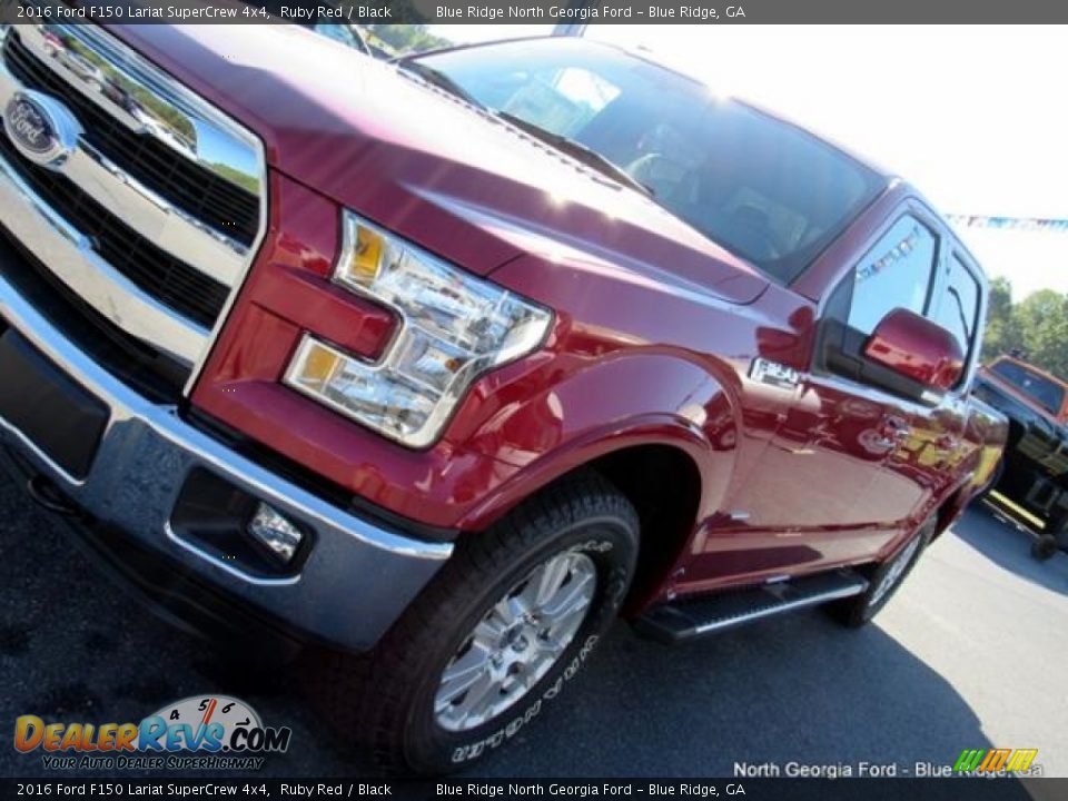 2016 Ford F150 Lariat SuperCrew 4x4 Ruby Red / Black Photo #30