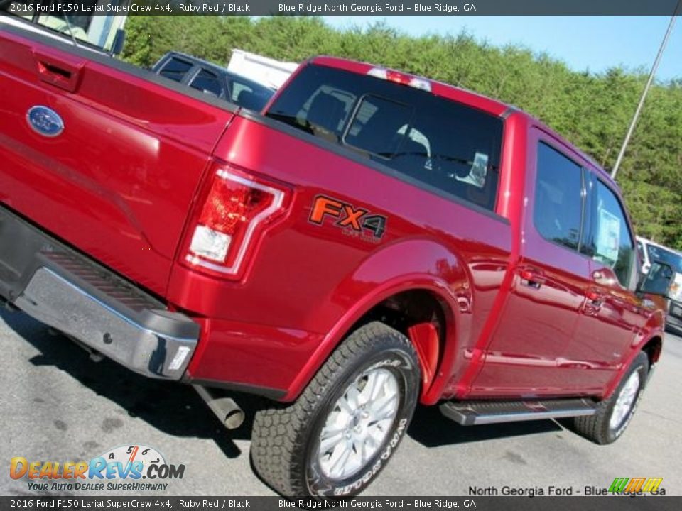 2016 Ford F150 Lariat SuperCrew 4x4 Ruby Red / Black Photo #32