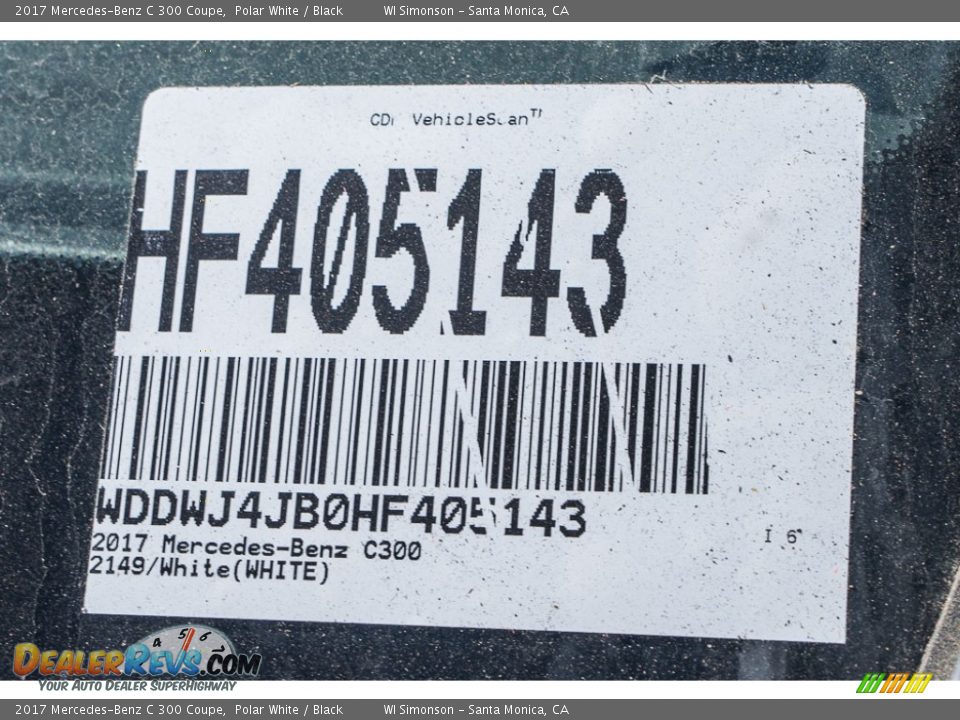 2017 Mercedes-Benz C 300 Coupe Polar White / Black Photo #8