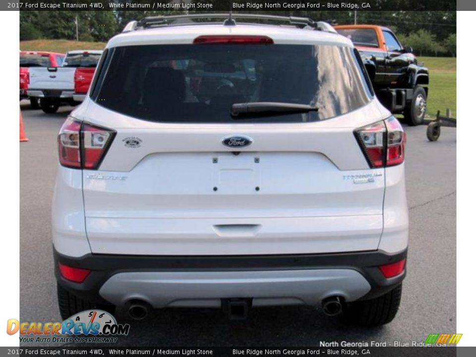 2017 Ford Escape Titanium 4WD White Platinum / Medium Light Stone Photo #4