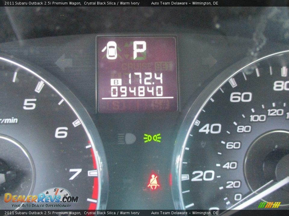 2011 Subaru Outback 2.5i Premium Wagon Crystal Black Silica / Warm Ivory Photo #13