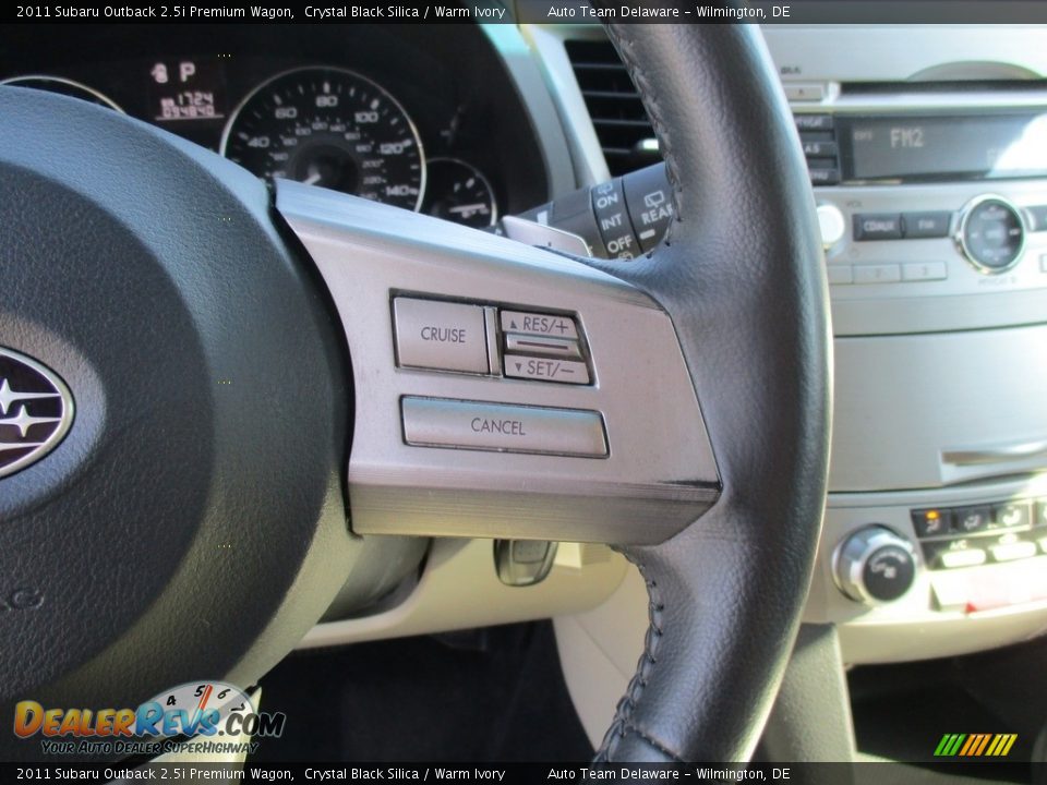 2011 Subaru Outback 2.5i Premium Wagon Crystal Black Silica / Warm Ivory Photo #29