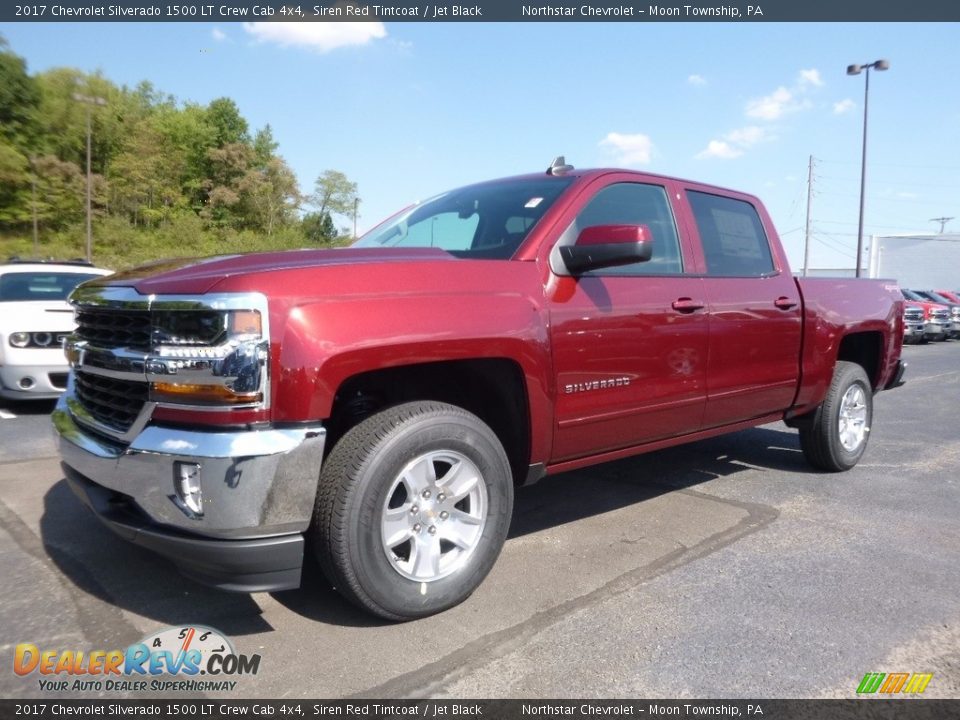 2017 Chevrolet Silverado 1500 LT Crew Cab 4x4 Siren Red Tintcoat / Jet Black Photo #1