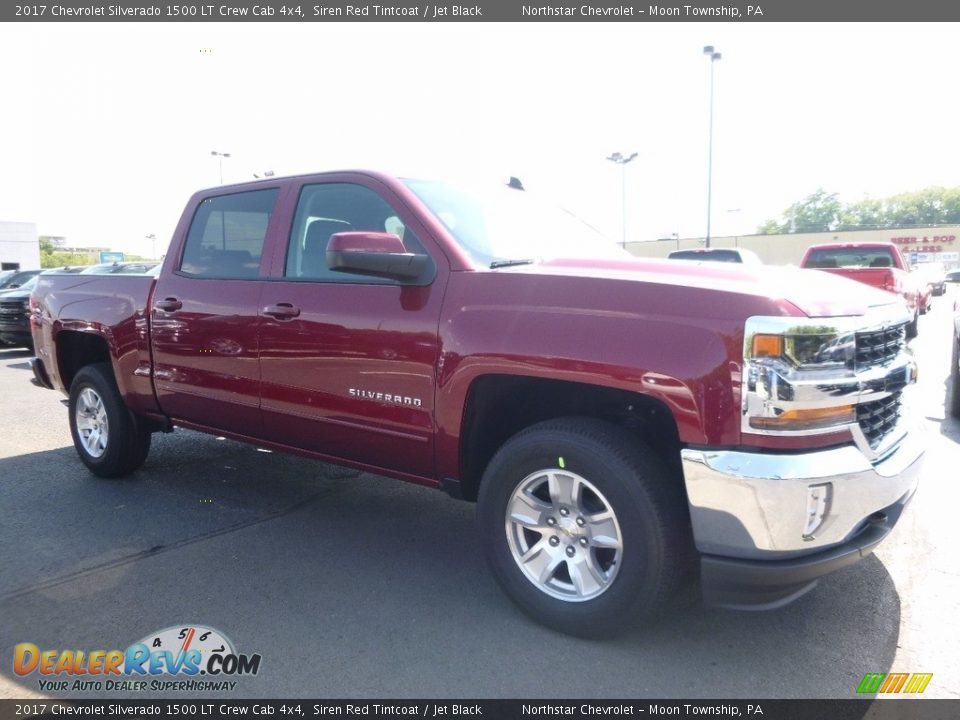 2017 Chevrolet Silverado 1500 LT Crew Cab 4x4 Siren Red Tintcoat / Jet Black Photo #3