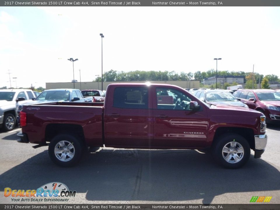 2017 Chevrolet Silverado 1500 LT Crew Cab 4x4 Siren Red Tintcoat / Jet Black Photo #4
