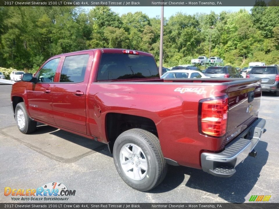 2017 Chevrolet Silverado 1500 LT Crew Cab 4x4 Siren Red Tintcoat / Jet Black Photo #7