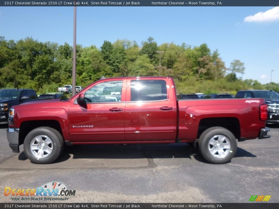 2017 Chevrolet Silverado 1500 LT Crew Cab 4x4 Siren Red Tintcoat / Jet Black Photo #8