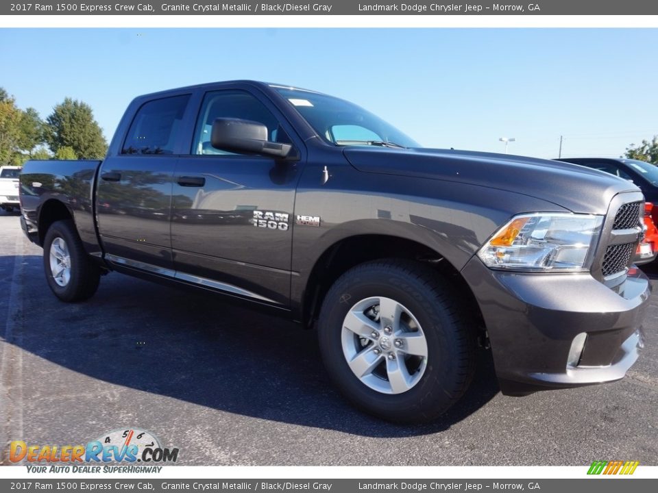 2017 Ram 1500 Express Crew Cab Granite Crystal Metallic / Black/Diesel Gray Photo #4