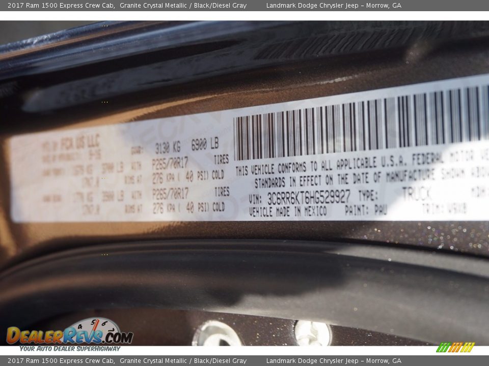 2017 Ram 1500 Express Crew Cab Granite Crystal Metallic / Black/Diesel Gray Photo #10