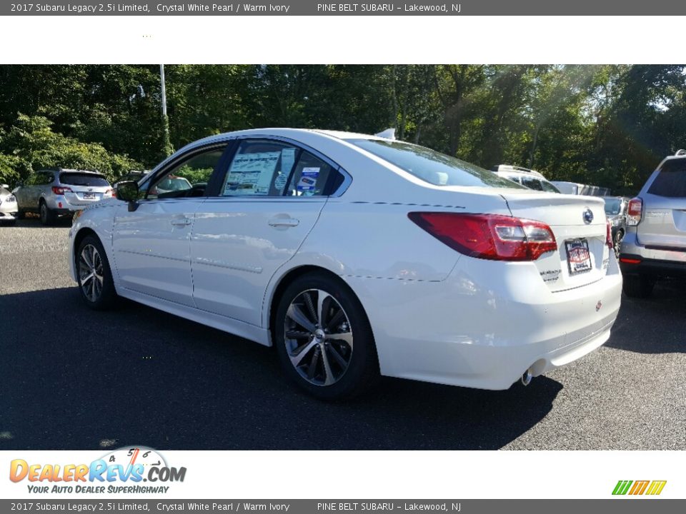 2017 Subaru Legacy 2.5i Limited Crystal White Pearl / Warm Ivory Photo #4