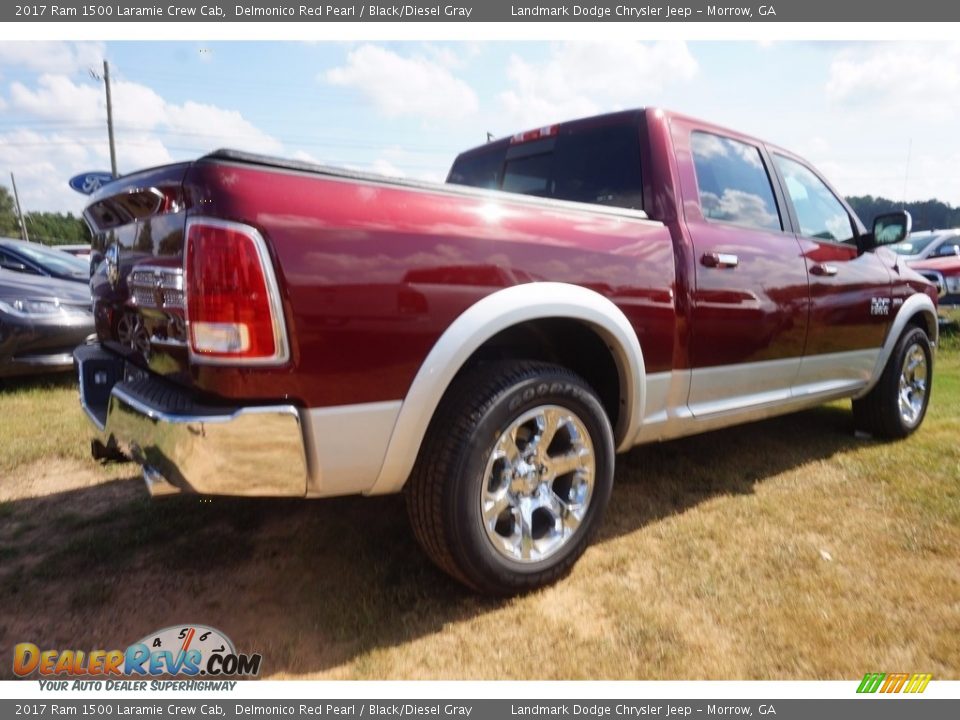 2017 Ram 1500 Laramie Crew Cab Delmonico Red Pearl / Black/Diesel Gray Photo #3
