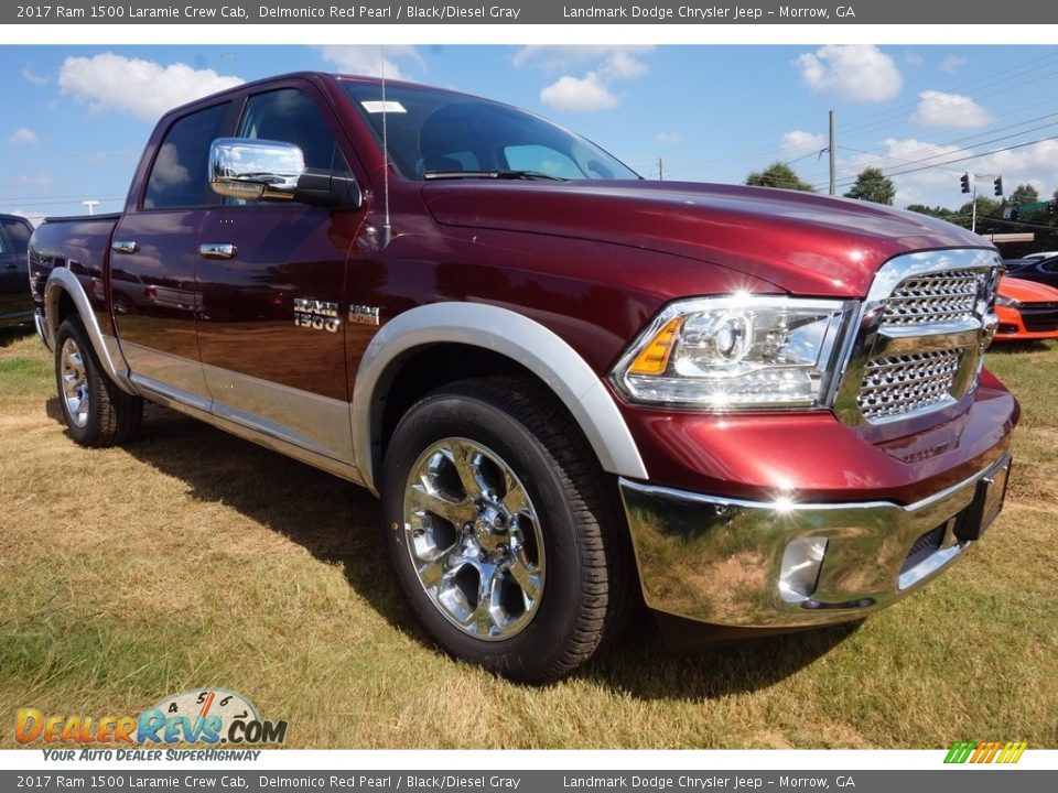 2017 Ram 1500 Laramie Crew Cab Delmonico Red Pearl / Black/Diesel Gray Photo #4