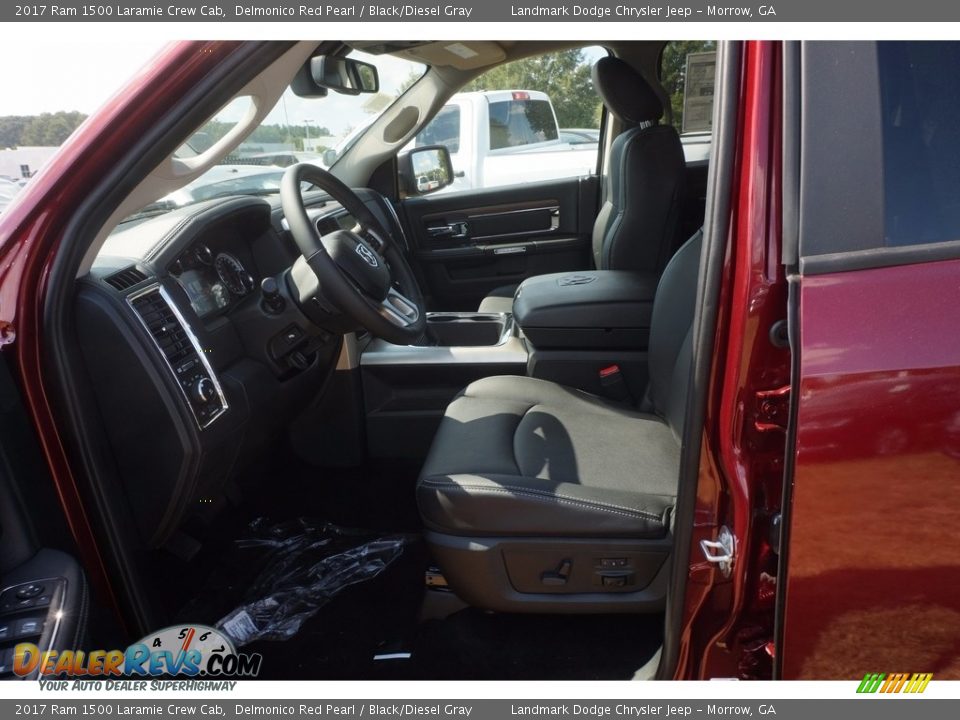 2017 Ram 1500 Laramie Crew Cab Delmonico Red Pearl / Black/Diesel Gray Photo #7