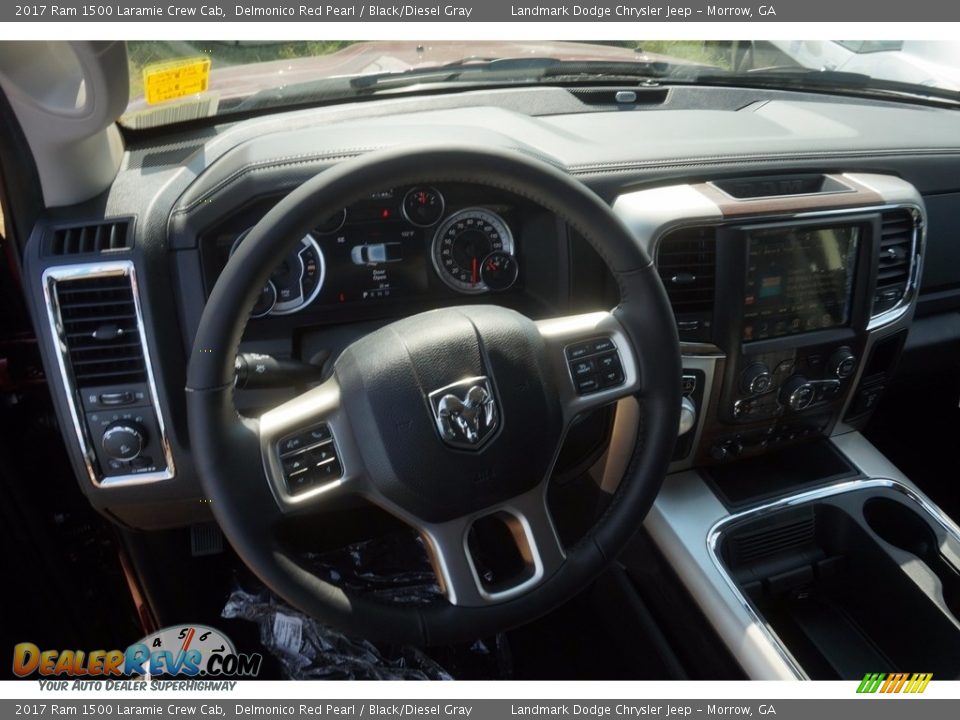 2017 Ram 1500 Laramie Crew Cab Delmonico Red Pearl / Black/Diesel Gray Photo #8