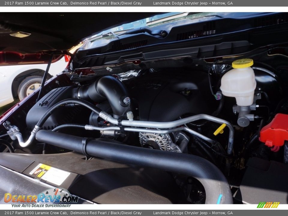 2017 Ram 1500 Laramie Crew Cab Delmonico Red Pearl / Black/Diesel Gray Photo #9