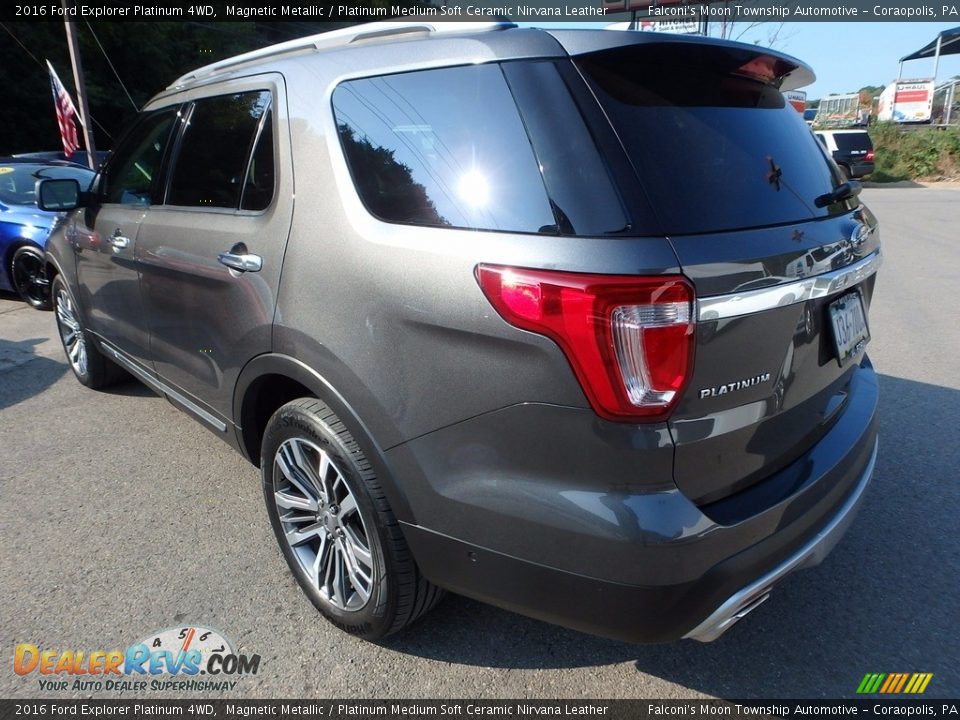 2016 Ford Explorer Platinum 4WD Magnetic Metallic / Platinum Medium Soft Ceramic Nirvana Leather Photo #4