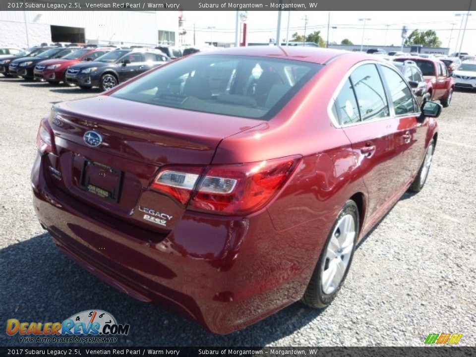 2017 Subaru Legacy 2.5i Venetian Red Pearl / Warm Ivory Photo #6