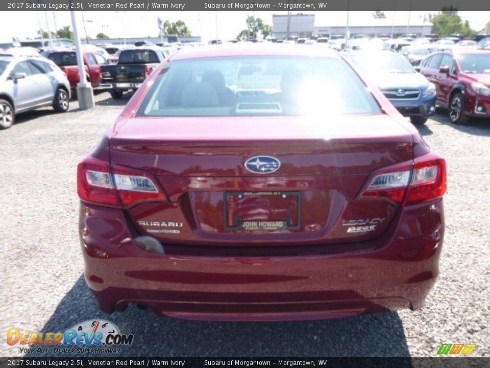 2017 Subaru Legacy 2.5i Venetian Red Pearl / Warm Ivory Photo #7