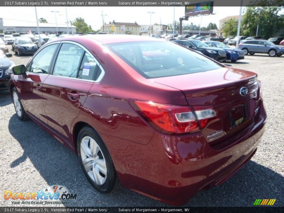 2017 Subaru Legacy 2.5i Venetian Red Pearl / Warm Ivory Photo #8