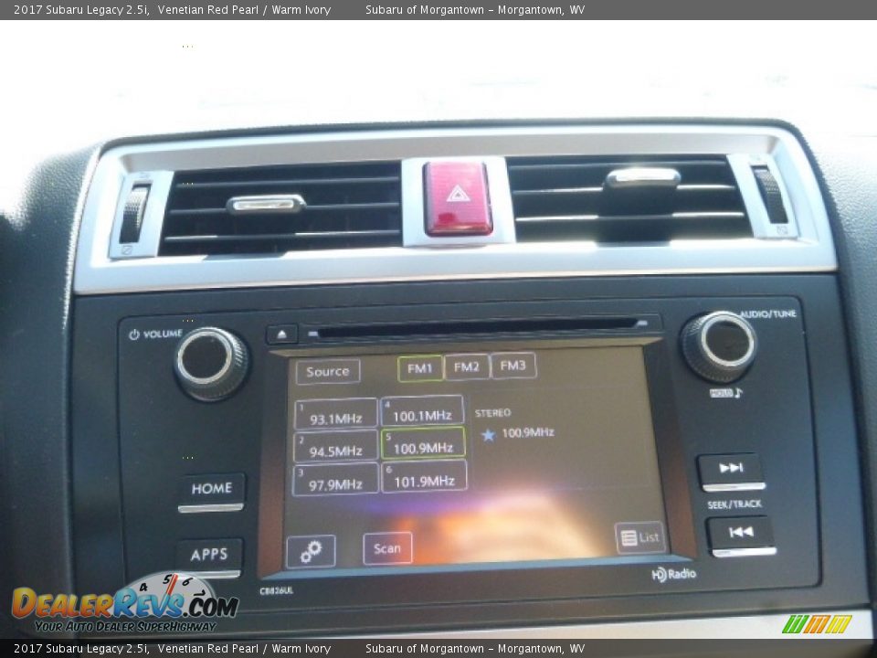 2017 Subaru Legacy 2.5i Venetian Red Pearl / Warm Ivory Photo #15