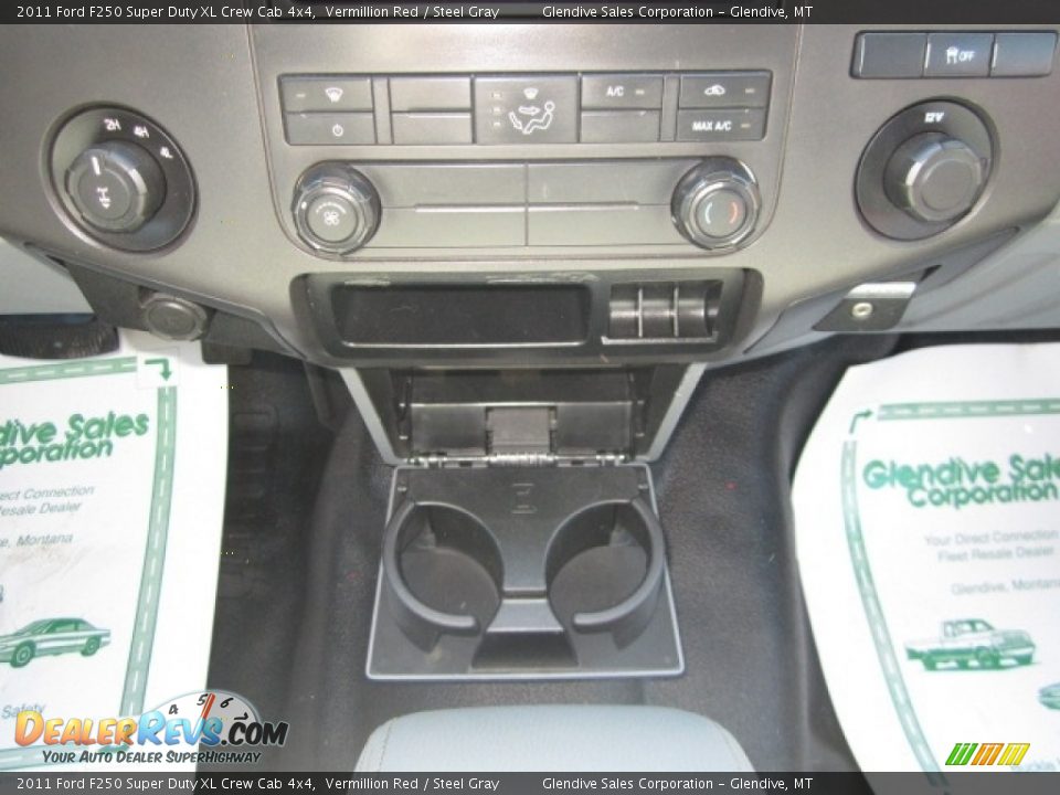 2011 Ford F250 Super Duty XL Crew Cab 4x4 Vermillion Red / Steel Gray Photo #21