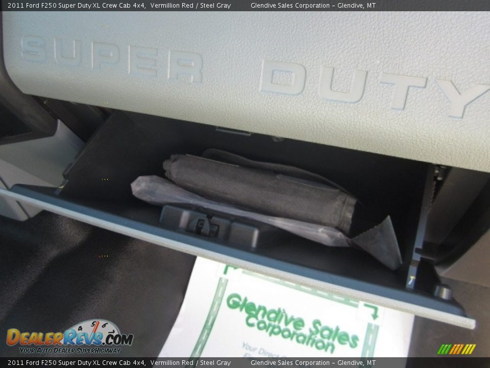2011 Ford F250 Super Duty XL Crew Cab 4x4 Vermillion Red / Steel Gray Photo #22