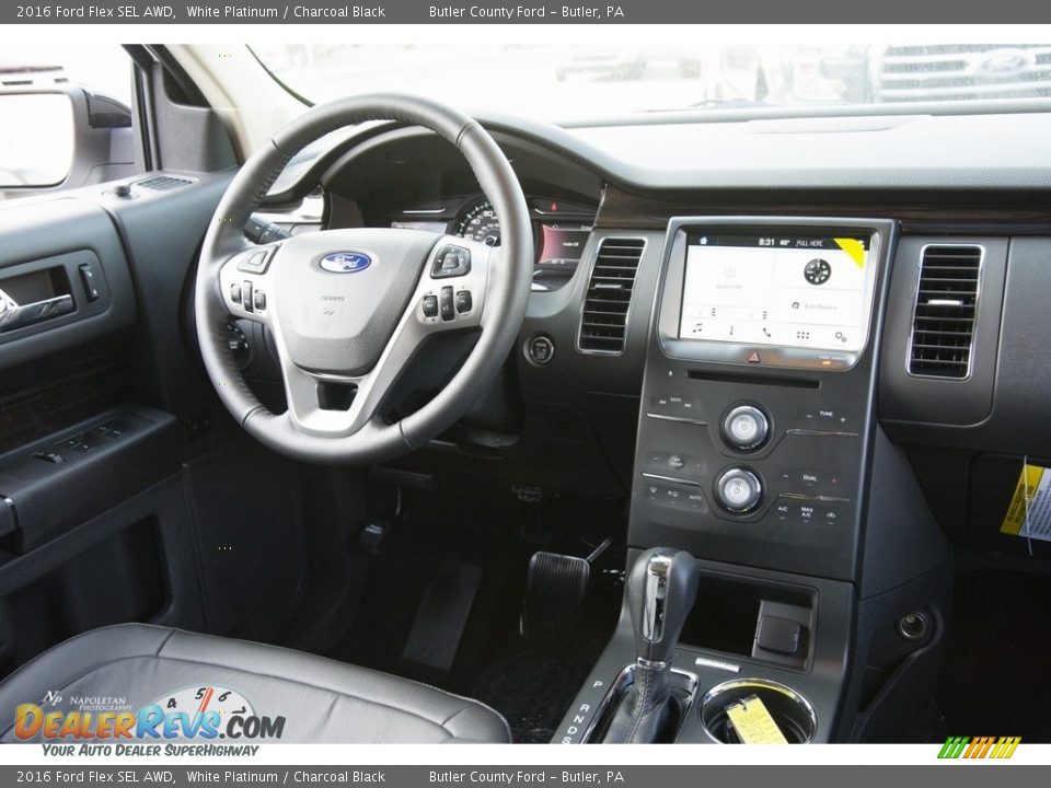 2016 Ford Flex SEL AWD White Platinum / Charcoal Black Photo #9