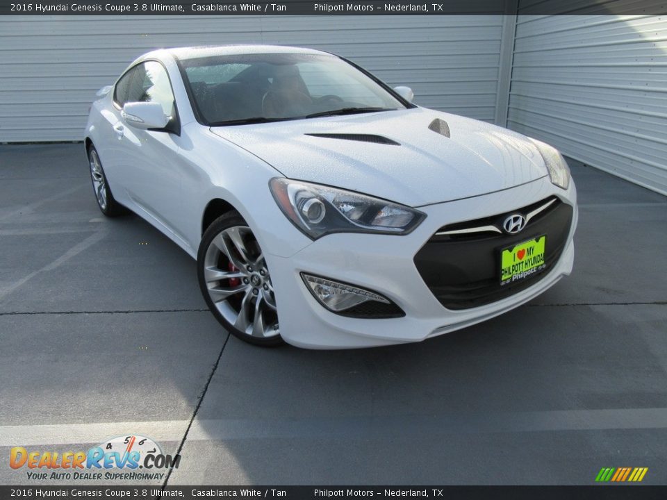 2016 Hyundai Genesis Coupe 3.8 Ultimate Casablanca White / Tan Photo #1