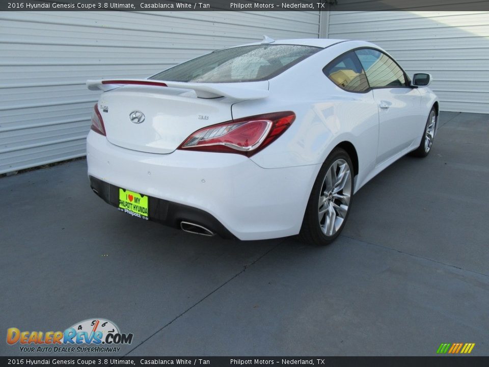 2016 Hyundai Genesis Coupe 3.8 Ultimate Casablanca White / Tan Photo #4