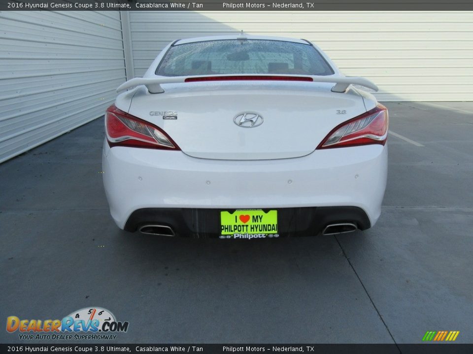 2016 Hyundai Genesis Coupe 3.8 Ultimate Casablanca White / Tan Photo #5