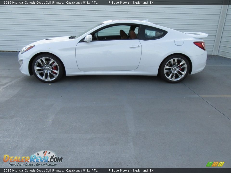 2016 Hyundai Genesis Coupe 3.8 Ultimate Casablanca White / Tan Photo #6