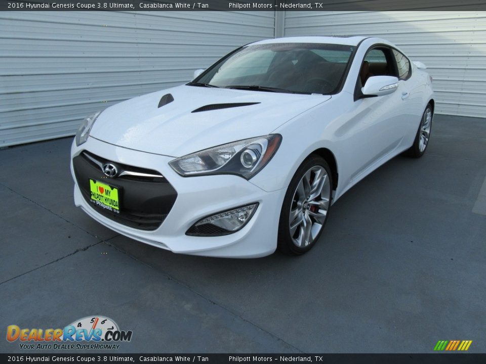 2016 Hyundai Genesis Coupe 3.8 Ultimate Casablanca White / Tan Photo #7