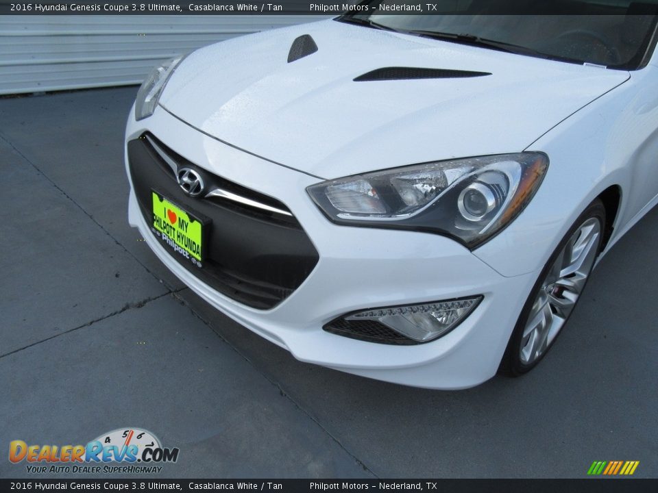 2016 Hyundai Genesis Coupe 3.8 Ultimate Casablanca White / Tan Photo #10