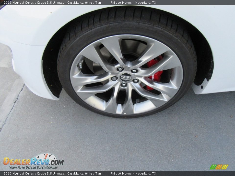 2016 Hyundai Genesis Coupe 3.8 Ultimate Casablanca White / Tan Photo #11