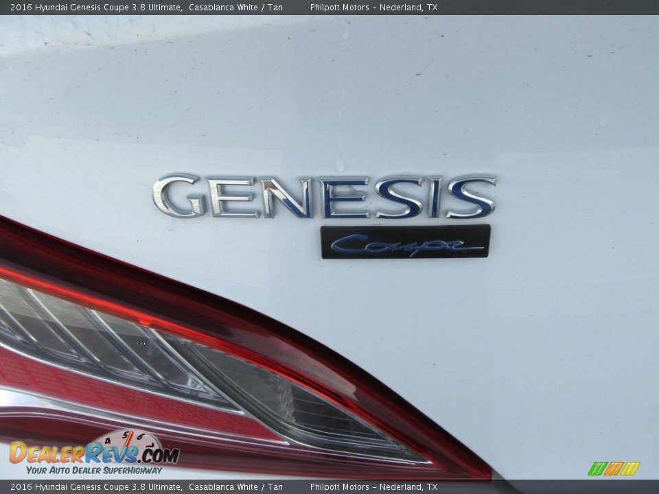 2016 Hyundai Genesis Coupe 3.8 Ultimate Casablanca White / Tan Photo #14