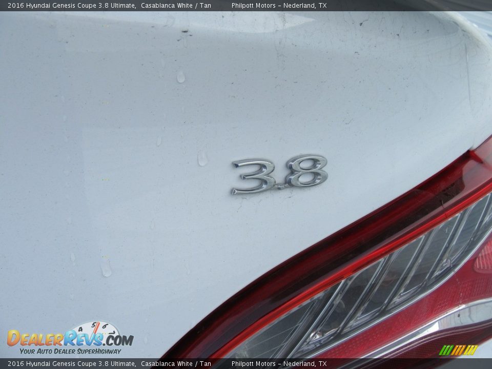 2016 Hyundai Genesis Coupe 3.8 Ultimate Casablanca White / Tan Photo #15