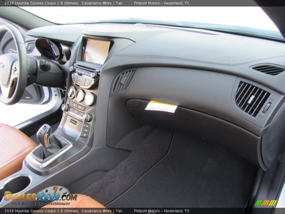2016 Hyundai Genesis Coupe 3.8 Ultimate Casablanca White / Tan Photo #17
