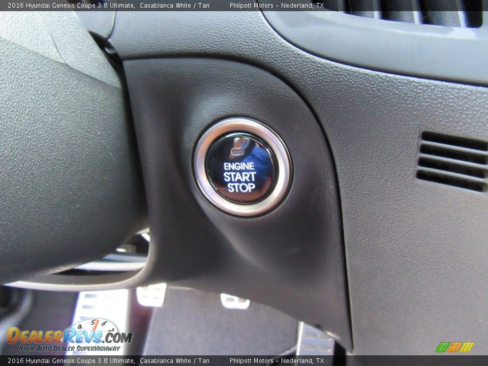 2016 Hyundai Genesis Coupe 3.8 Ultimate Casablanca White / Tan Photo #31