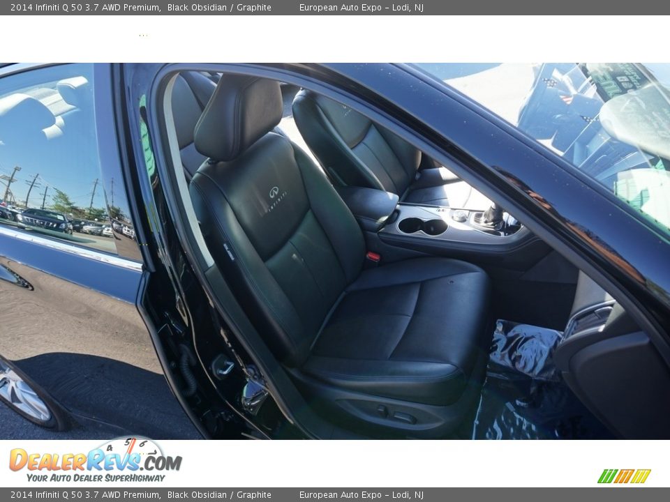 2014 Infiniti Q 50 3.7 AWD Premium Black Obsidian / Graphite Photo #6