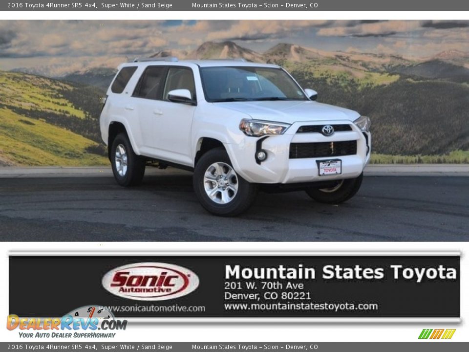 2016 Toyota 4Runner SR5 4x4 Super White / Sand Beige Photo #1