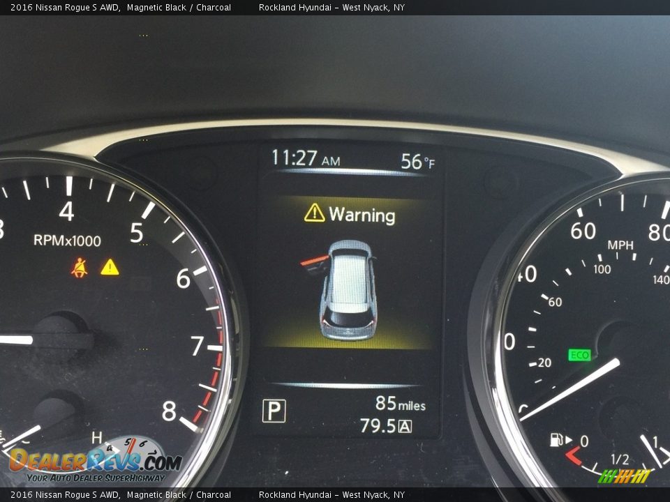 2016 Nissan Rogue S AWD Magnetic Black / Charcoal Photo #17