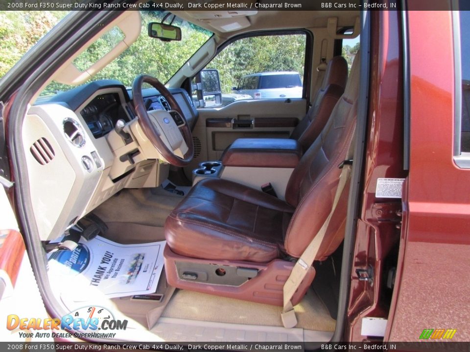 2008 Ford F350 Super Duty King Ranch Crew Cab 4x4 Dually Dark Copper Metallic / Chaparral Brown Photo #31
