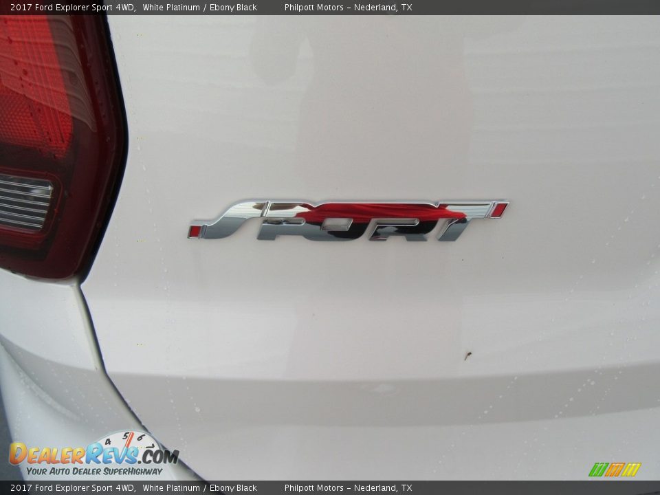 2017 Ford Explorer Sport 4WD White Platinum / Ebony Black Photo #13
