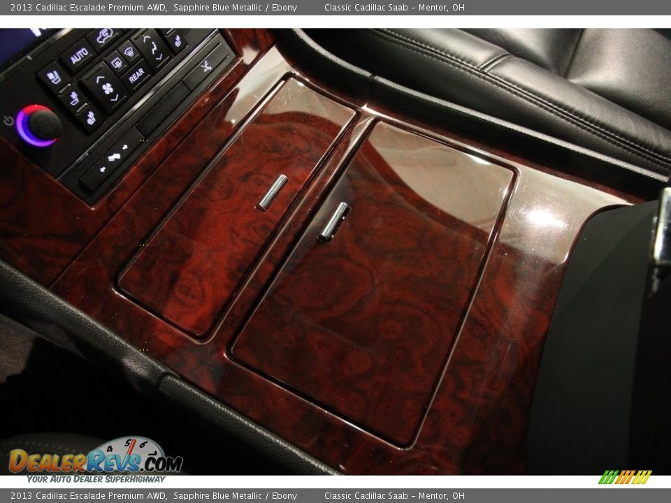 2013 Cadillac Escalade Premium AWD Sapphire Blue Metallic / Ebony Photo #9