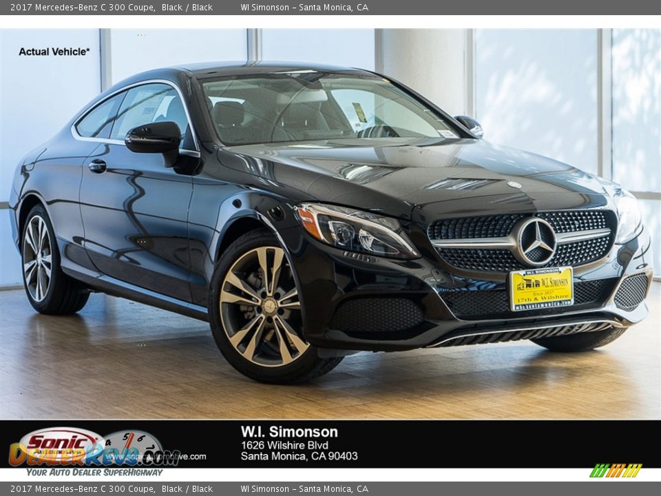 2017 Mercedes-Benz C 300 Coupe Black / Black Photo #1