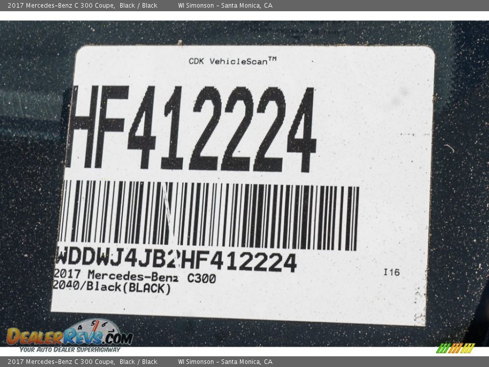 2017 Mercedes-Benz C 300 Coupe Black / Black Photo #8