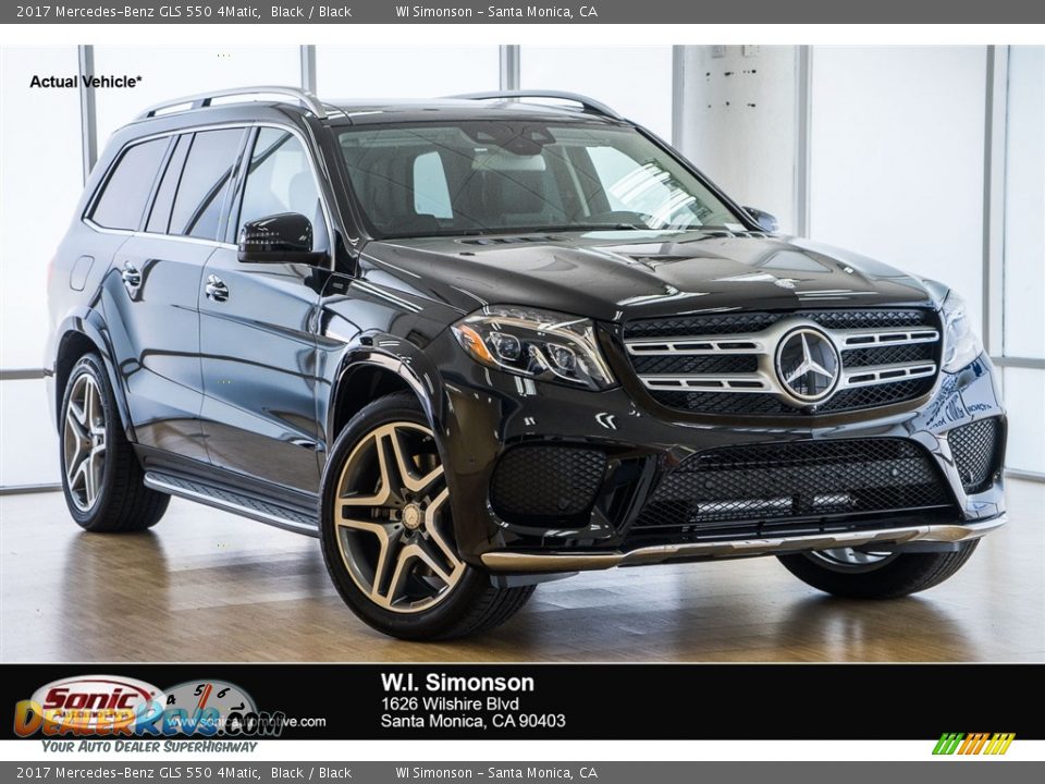 2017 Mercedes-Benz GLS 550 4Matic Black / Black Photo #1