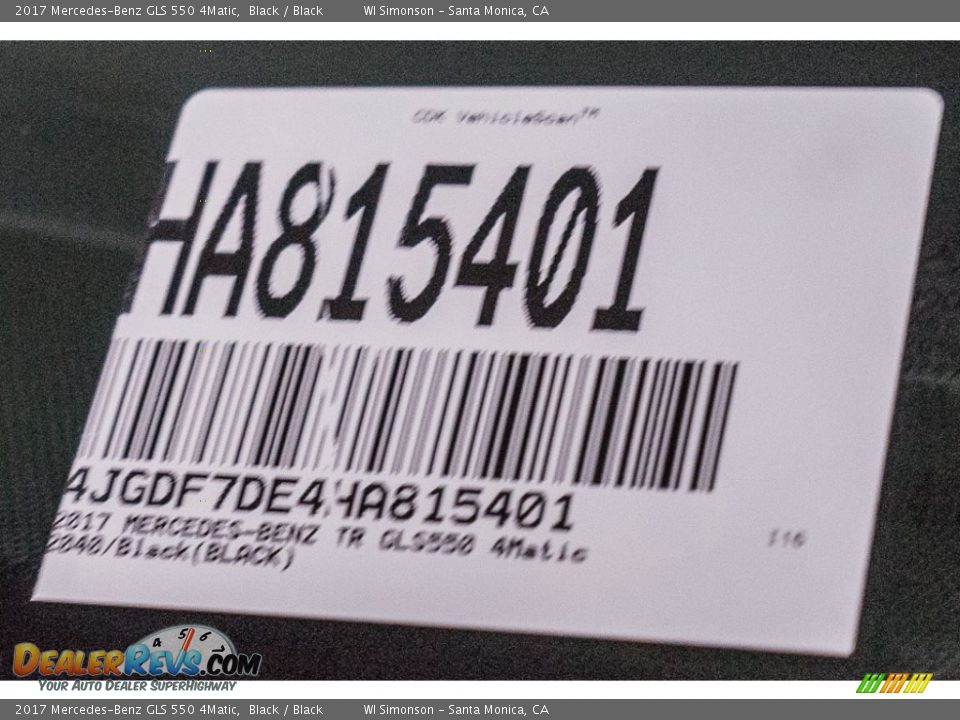 2017 Mercedes-Benz GLS 550 4Matic Black / Black Photo #8